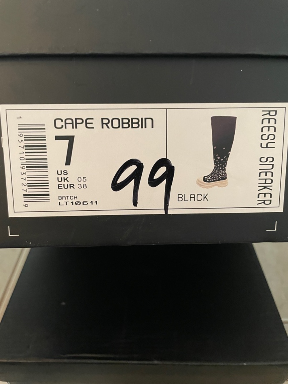 •CAPE ROBBIN• “Reesy” Chunky Sole Rhinestone Gem Sock Boot/Sneakers >> NIB - Picture 16 of 16